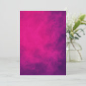 Neon Pink Smoke Flat Card - Anpassbar (Stehend Vorderseite)