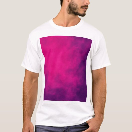 Neon Pink Smoke Männer Custom T - Shirt (Vorderseite)