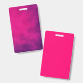 Neon Pink Smoke Vertikales Abzeichen - individuell Ausweis (Vorder- & Rückseite)