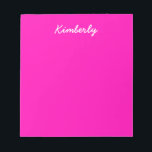 Neon Pink Solid Color Anpassen Notizblock<br><div class="desc">Dieses Produkt ist in Neon Pink erhältlich,  einer sehr hellen,  lebhaften rosa Farbe. Passen Sie dieses Produkt einfach mit Ihrem eigenen Text,  Bild oder Foto an.</div>