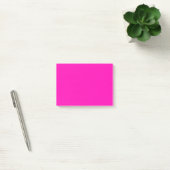 Neon Pink Solid Color Anpassen Post-it Klebezettel (Büro)
