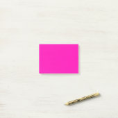 Neon Pink Solid Color Anpassen Post-it Klebezettel (Auf Schreibtisch)