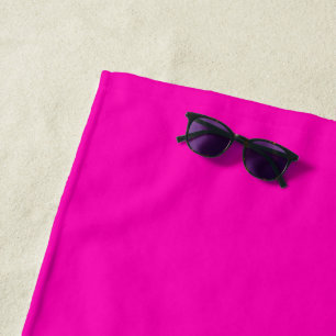 Neon Pink Solid Color Anpassen Strandtuch