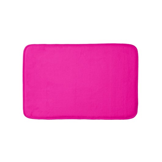 Neon Pink Solid Color Badematte (Vorderseite)