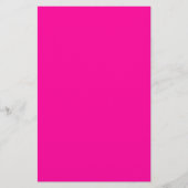 Neon Pink Solid Color Briefpapier (Vorderseite)