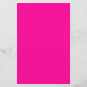 Neon Pink Solid Color Briefpapier (Rückseite)