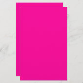 Neon Pink Solid Color Briefpapier (Vorne/Hinten)