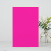Neon Pink Solid Color Briefpapier (Stehend Vorderseite)