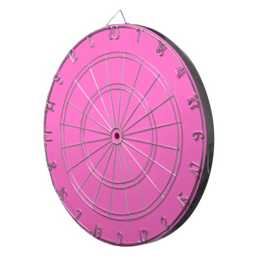 Neon Pink Solid Color | Classic Dartscheibe (Vorderseite rechts)