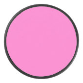 Neon Pink Solid Color | Classic Eishockey Puck (Vorderseite)