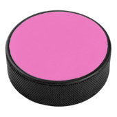 Neon Pink Solid Color | Classic Eishockey Puck (3/4)