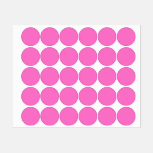 Neon Pink Solid Color | Classic Etiketten (Blatt)