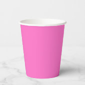 Neon Pink Solid Color | Classic Pappbecher (Rückseite)