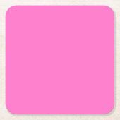 Neon Pink Solid Color | Classic Rechteckiger Pappuntersetzer (Vorderseite)