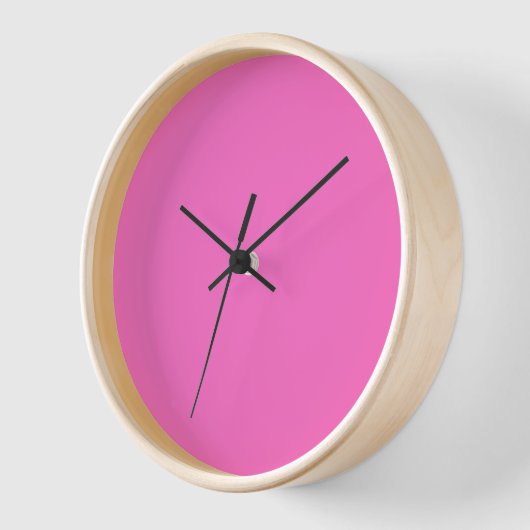 Neon Pink Solid Color | Classic Uhr (Winkel)