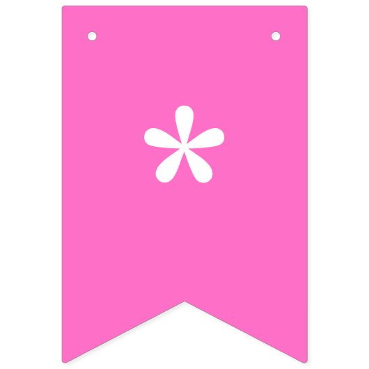 Neon Pink Solid Color Custom Wimpelkette (Erste Fahne)