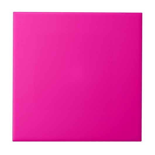 Neon Pink Solid Color Fliese (Vorderseite)