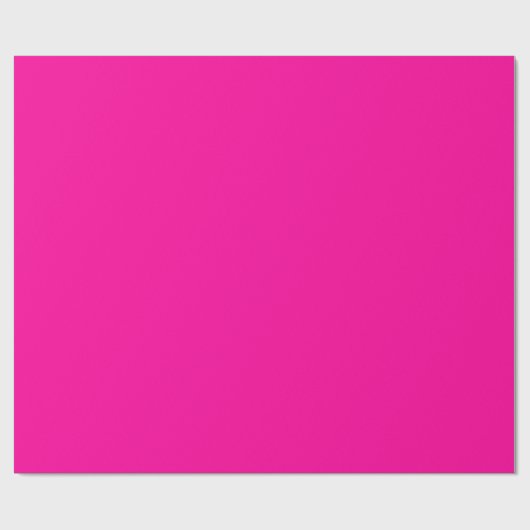 Neon Pink Solid Color Geschenkpapier (Flach)