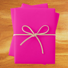 Neon Pink Solid Color Geschenkpapier Set