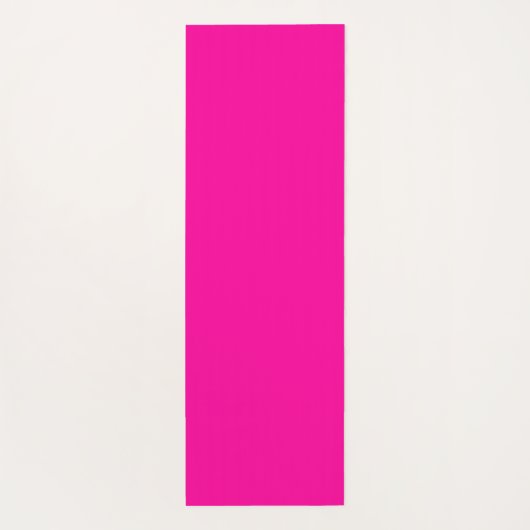 Neon Pink Solid Color individuelle Name Yogamatte (Rückseite)