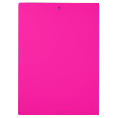 Neon Pink Solid Color Klemmbrett (Rückseite)