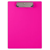 Neon Pink Solid Color Klemmbrett (Vorderseite)