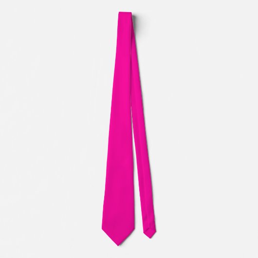 Neon Pink Solid Color Krawatte (Vorderseite)