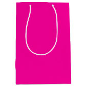 Neon Pink Solid Color Mittlere Geschenktüte (Vorderseite)