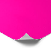 Neon Pink Solid Color Poster (Ecke)