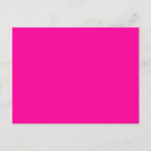 Neon Pink Solid Color Postkarte (Vorderseite)