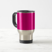 Neon Pink Solid Color Reisebecher (Vorderseite Links)