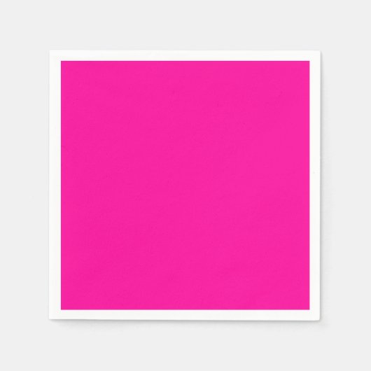 Neon Pink Solid Color Serviette (Vorderseite)