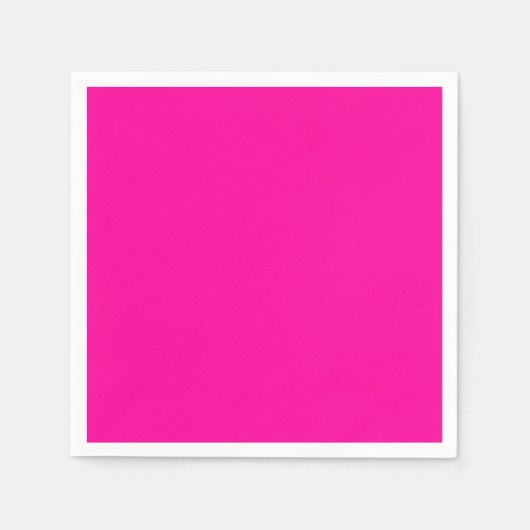Neon Pink Solid Color Serviette (Vorderseite)