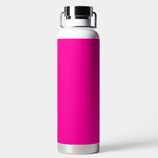 Neon Pink Solid Color Trinkflasche (Rückseite)