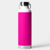 Neon Pink Solid Color Trinkflasche (Vorderseite)