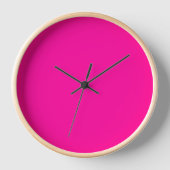 Neon Pink Solid Color Uhr (Vorderseite)