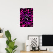 Neon Pink Space Poster