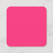 Neon Pink Square Business Card Quadratische Visitenkarte (Vorderseite)