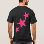 Neon Pink Star Print T Shirt (Rückseite)