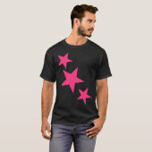 Neon Pink Star Print T Shirt (Vorne ganz)