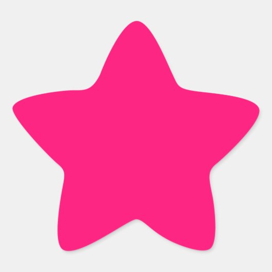 Neon Pink Star Sticker - Anpassbar (Vorderseite)