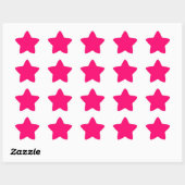 Neon Pink Star Sticker - Anpassbar (Blatt)