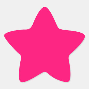 Neon Pink Star Sticker - Anpassbar