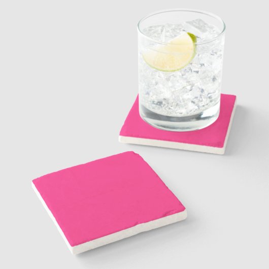 Neon Pink Stone Untersetzer - individuell einstell (Seitenansicht)
