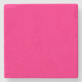 Neon Pink Stone Untersetzer - individuell einstell (Vorderseite)