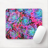 Neon pink Sukkulente Pflanze Mousepad (Mit Mouse)