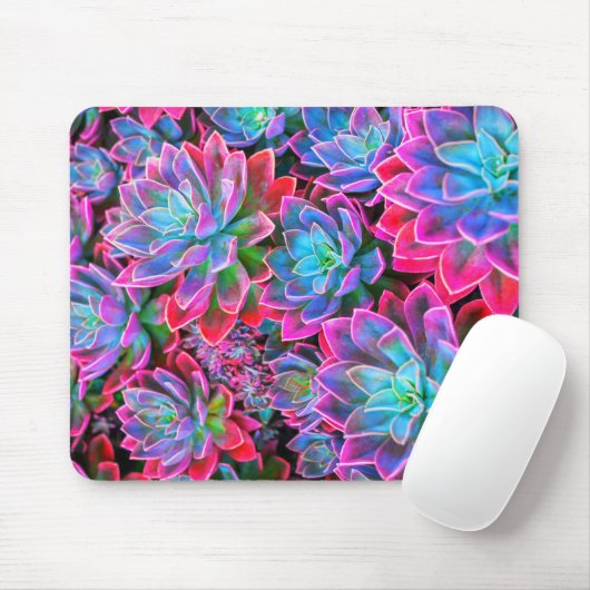 Neon pink Sukkulente Pflanze Mousepad (Mit Mouse)