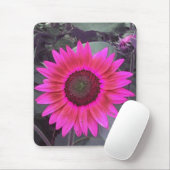 Neon Pink Sunflower Mousepad (Mit Mouse)