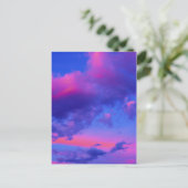 Neon Pink Sunset Postkarte (Stehend Vorderseite)