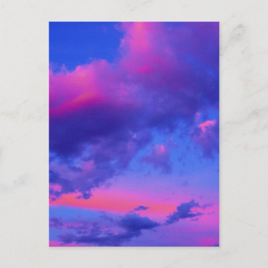Neon Pink Sunset Postkarte (Vorderseite)